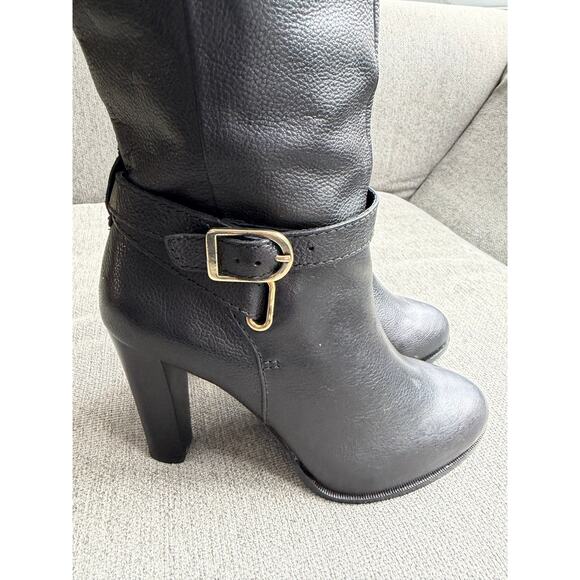 Banana Republic Shawna Black Leather Knee Boots Women's 6 - Picture 4 of 16